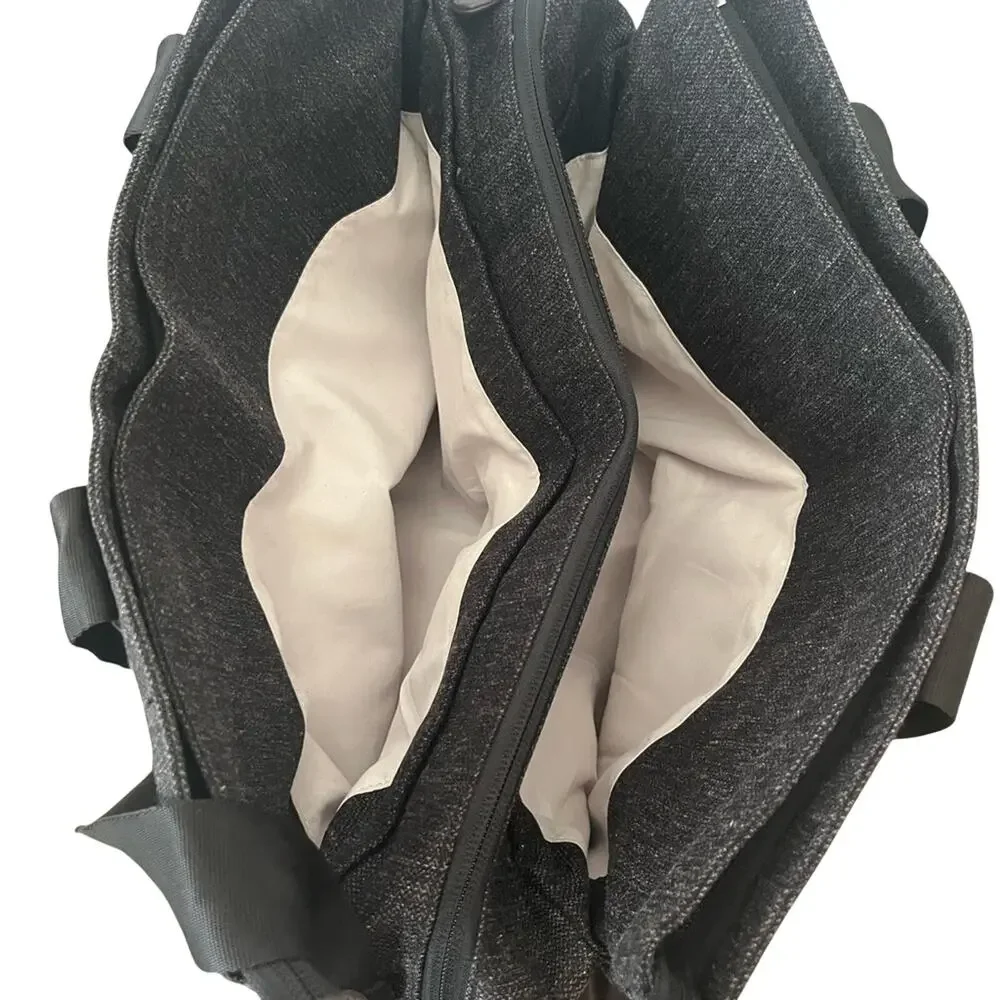 DIONO Charcoal Gray Diaper/Travel Bag Detachable Crossbody Strap Pockets